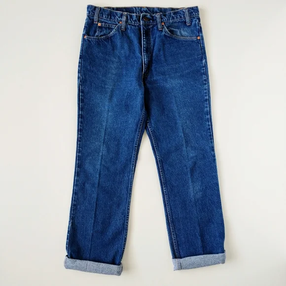 Rare Vintage Levi's 517 Blank Orange Tab 36 34 Jeans Pants Straight Leg - Picture 2 of 8